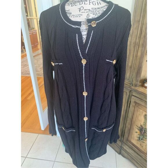 Talbots Black Wool Dolman cardigan NWT - Picture 10 of 10